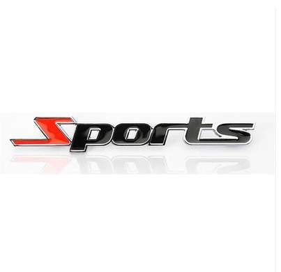 Metal decorative car logo personalized SPORTS car sticker modified sticker SPORT