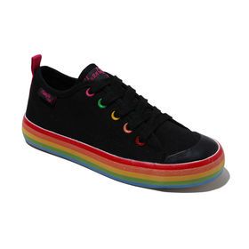 Children's lace-up Rainbow foxing Canvas Shoes school shoe