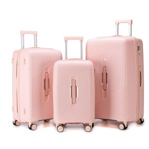 Wholesale Custom 20''/24''/28'' inch Large capacity TSA Lock Travel Bags suitcases luggage sets new design PP travel case