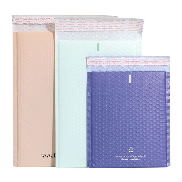 Customized Poly Bubble Mailer Waterproof Shock Resistant Bubble Padded Envelope Plastic Shipping Packaging