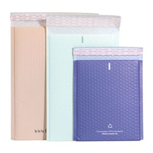 Customized Poly Bubble Mailer Waterproof Shock Resistant Bubble Padded Envelope Plastic Shipping Packaging