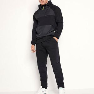 ECBC Fashion Design Loose Fit 2 Pieces Sweat Suit Men Streetwear Color Blocks Panel Custom Tracksuits Men Training Wear