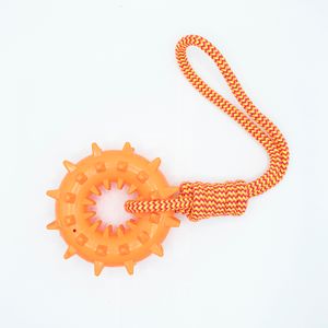 2024 Pet Supplier Dog Interactive Toy  Dog Rope Toy TPR Dog Chew Toy For  Teeth Cleaning