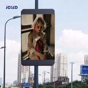 Outdoor Waterproof Digital Display Wireless Control Led Display Light Pole Led Display Screen For Advertising