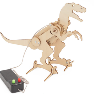 J-22 Walking Dinosaur Model Creativity Electric Wooden Dinosaur Kit Dinosaur Model Toy DIY Wooden Robotic Dino