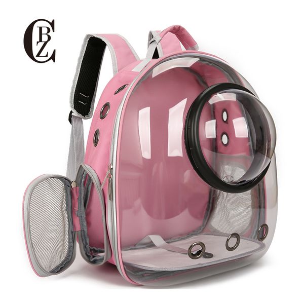 Low MOQ Portable Pet Carrier transport bag Bags Outdoor Travel Dog Cat Backpack for hiking With Space Capsule Window