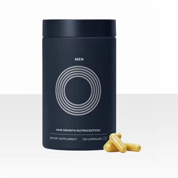 Men's Hair Growth Supplements, Hair Growth capsules, Glass Bottle