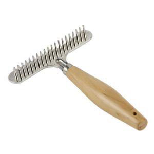 Pet Rake Dog Grooming Tool OEM Wood with Wood Brushes Sustainable Pet Cleaning & Grooming Products Back Card Packaging Fine PET