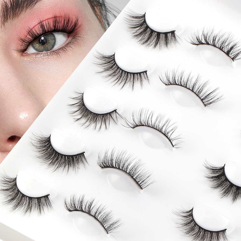 WorldBeauty Hot Selling 100% Cruelty-Free 3D Cartoon Spike Style Black Band  Private Label Full Strip Eyelashes