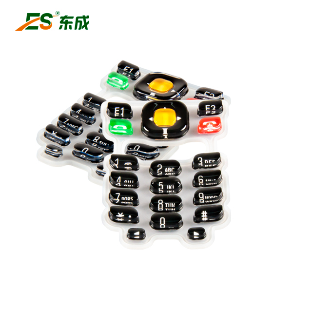 Silicone Keypad Button Customized Crystal Silicone Buttons POS P+R/Mobile Electronic Device Silicone Digital Keycaps