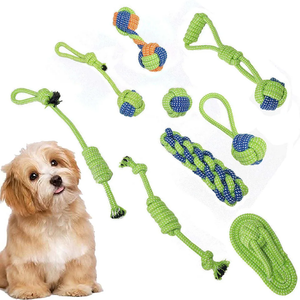 Wholesale Pets Tearing Toys Durable Pet Interactive Toys Cotton 9-piece Rope Knot Dog Chew toys for cats and dogs