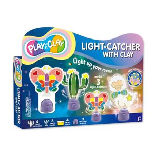 New creative diy toys kids Crafts window art suncatcher Kit with air dry clay and led light