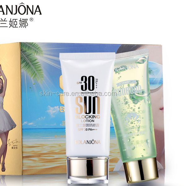 OEM Rolanjona private label SPF 30 whitening sunblock wholesale natural suncream
