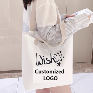 Customized logo image printable personalized eco-friendly pure cotton canvas beach bag gift tote bag women