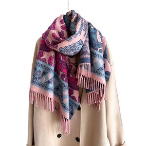 2024 Designer Cashmere Winter Scarf Women's Winter Shawl Long Thickened Cashmere With Delicate Tassels