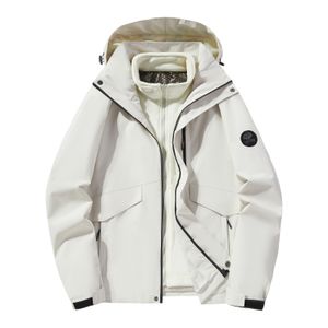 Men's 3 in 1 Black Windproof Hiking Fleece Jacket Warm Outdoor Ski Skating Hoodie Jacket Waterproof Raincoat