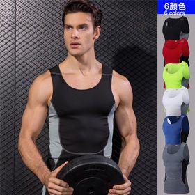 Custom Sports Apparel Top Quality Sleeveless Men's Compression Tights Tank tops Fitness Gym Vest