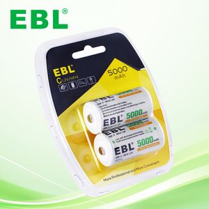 Card Blister Package EBL 1.2 Volt Ni-Mh Sub C Batteries Nimh C Cell 5000Mah 1.2V Rechargeable Battery