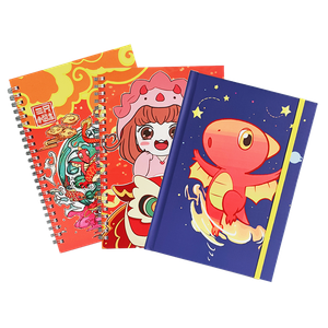 2023 Cartoon Design Custom Flower Printed Stationary School A5 Spiral Diary Planner Notebook