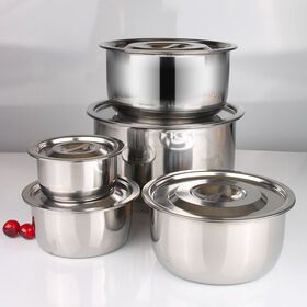 Wholesale 5 Pcs Curry Pot Set Camping Cookware Stock Cooking Pot Set Wild Cover