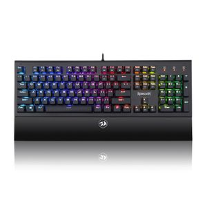 E-YOOSO  Redragon Gaming Mechanical Keyboard 104 Keys Gamer Backlit Wired Keyboard  For  gaming computer hardware & software