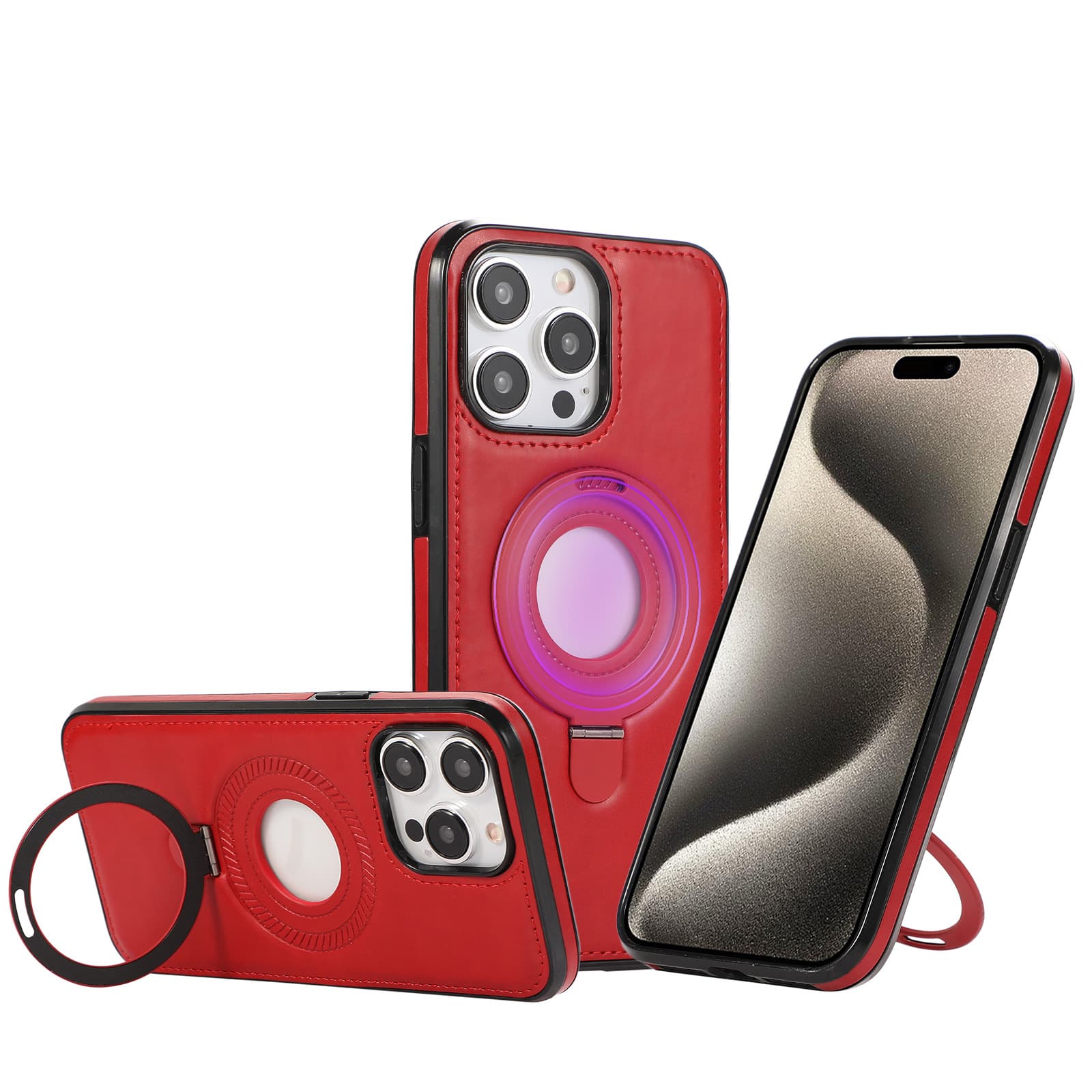 For Iphone 16 15 14 13 12 11 Plus Pro Max Business Style PU Leather Magnetic Mobile Phone Case Cover With bracket Holder Stand