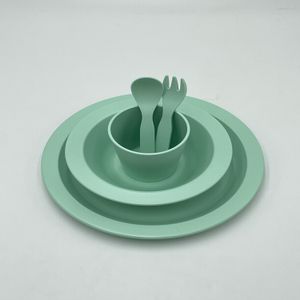 New Design Children Plastic Bowl Plate Baby Feeding Tableware Cartoon Cute Boy Girl Gift Baby Food Plate Set