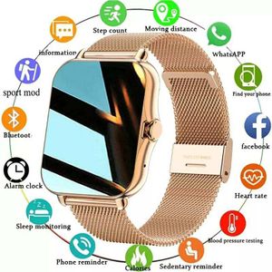 Y13 Smartwatch Sports Clock Stainless Steel Silicone Double Straps Reloj Inteligente Fitness Tracker Gold Square Y13 Smart Watch