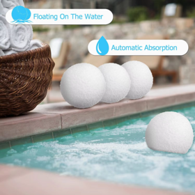 Zhengzhou QJX New Technology Co.,Limited Pool Scum Oil Absorber Scumbug Scum Balls for pool