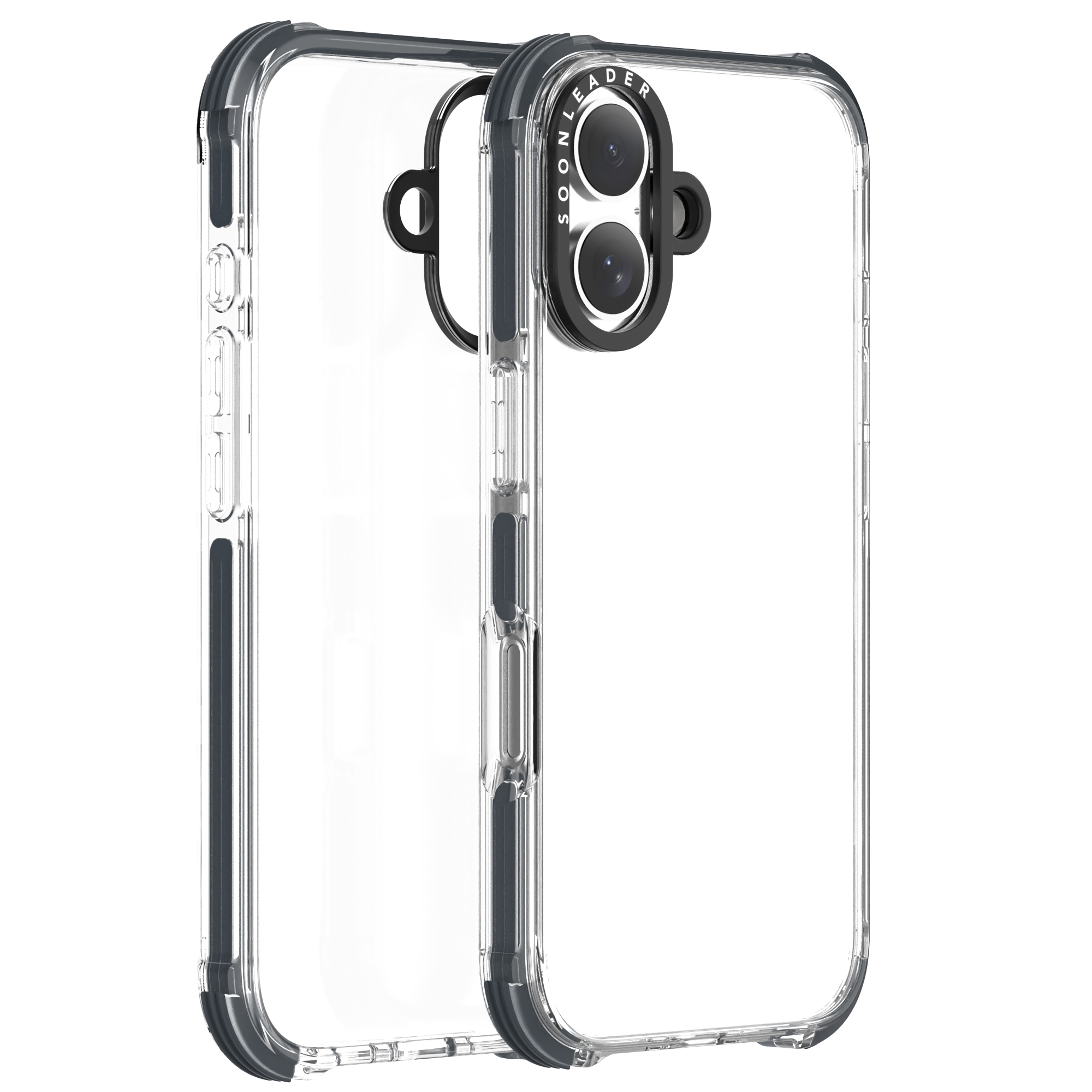 Custom Design Crystal Clear TPU PC TPE Shockproof phone case for iphone 16 series Spectre crystal Cases