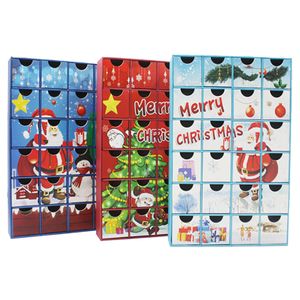 Christmas Advent Calender Box Custom Box For Cosmetic Luxury Cardboard Beauty Perfume Packaging 24 Drawers Double Boxes