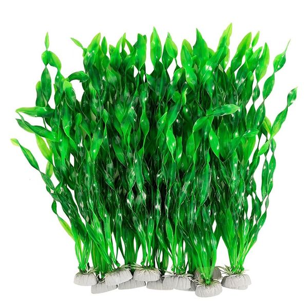 10 pcs Plastic Aquarium Plants Decorations Artificial Seaweed Water Plants Artificial Fish Tank Plants