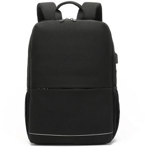 Custom Logo Geometric Laptop Backpack Fashion Casual Canvas Men Rucksack Packs Back Bags For Men