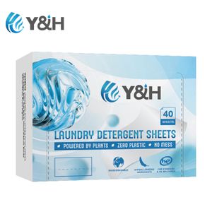 Eco friendly washing machine cleaning sheet laundry detergent paper stripes