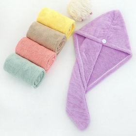 Microfiber Coral Fleece Hair Turban Wrap, Hair Drying Towel, Microfiber Hair Towel Wrap