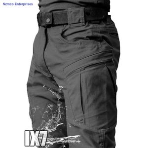 Men City Pants Cargo Trousers Multi-pocket Waterproof Wear-resistant Casual Training Overalls Fat Cargo Quick Dry Pants