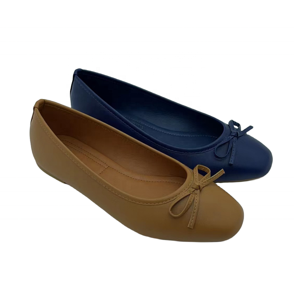 Wholesale Custom Cheap Retro Shallow-Mouthed Ladies Shoes Bulk Comfortable Flat Square toe Shoes For Women