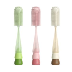 High Quality 4In1 Baby Milk Bottle Cleaning Brush Silicone Nylon Pp Baby Bottle Brush Travel Set