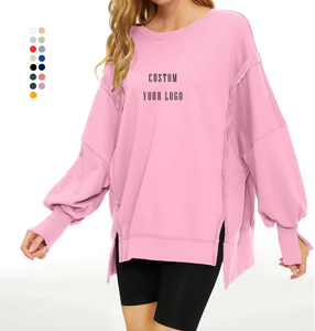 Garment factory customization Casual blank high quality hoodies wholesale custom y2k hoodie ladies blouses and tops women