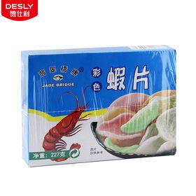 Manufacturer Prawn Taste Snack Wholesale 227 g Jade Bridge Colored Prawn Crackers with Factory Price