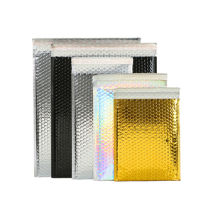 Custom Print Packaging Metallic Bubble Mailers Durable Biodegradable Aluminum Shipping Bags Large Size Courier Mailing Pouches
