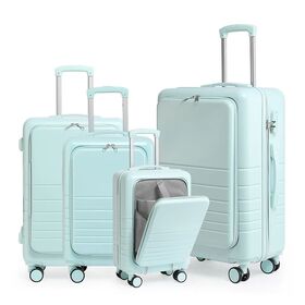 Factory price 4 wheels multifunction mini luggage suitcase with lock laptop compartment bag custom luggage