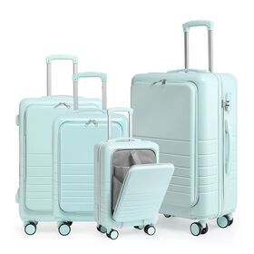 Factory price 4 wheels multifunction mini luggage suitcase with lock laptop compartment bag custom luggage