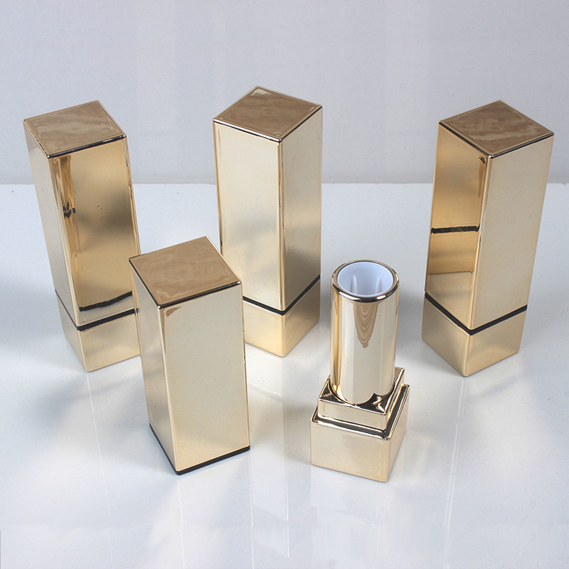 Guangzhou Yalybaby Technology Company Ltd. KHG-003 Wholesale Square Luxury Plastic Tube Custom Gold Lipstick Tube Printing Lipstick Tube For Cosmetic Packaging 2024