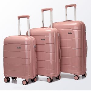 Factory Customized 20" 24" 28'' PP Luggage Sets Trolley Suitcase Luggage travelling Bags With 4 Wheel For Long Distance Travel