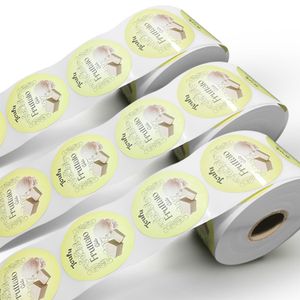 Customized Printing Vinyl Waterproof Stickers Paper Labels Packaging Label Clear Print PP Stickers