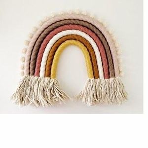 NICE Modern Ins-inspired Hanging Rainbow Macrame Handmade Cotton Rope Home Decor for Christmas for Home Decor