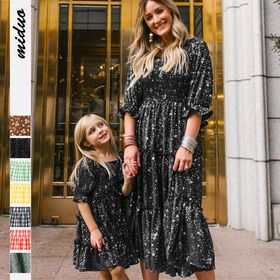 Sexy Lace Dress Mother and Daughter Family Matching Outfits Clothing Kids Mommy and Me Outfits Dress 2022 Hot Summer Pink Women