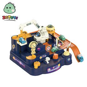 Zhiqu Toys Slot Toys Car Orbital Parking Lot Moon Adventure Space Adventure Children's Puzzle Interactive Game Train Set Track