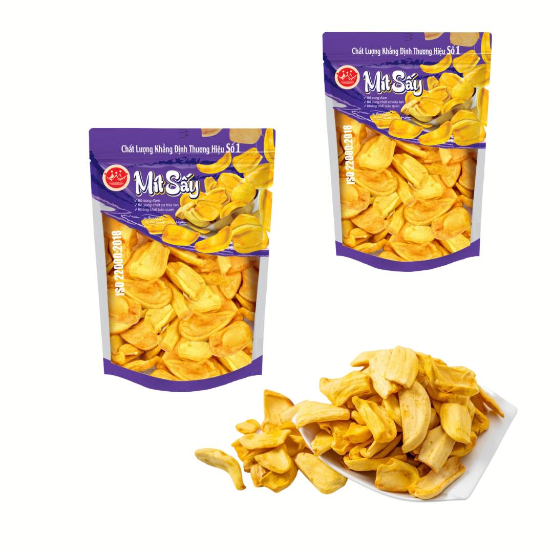 Experience crispy Vietnamese dried jackfruit nutritious snack for all ages offering health benefits at an affordable price